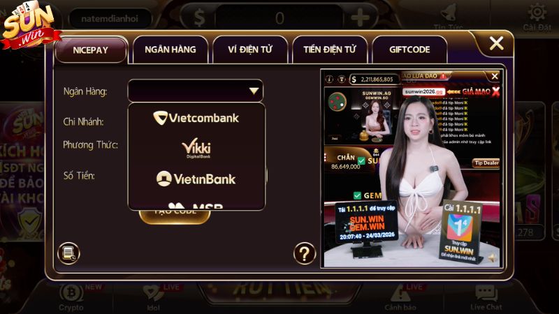 Các phương thức nạp tiền Sunwin hỗ trợ "tận răng" Các phương thức nạp tiền Sunwin hỗ trợ "tận răng"