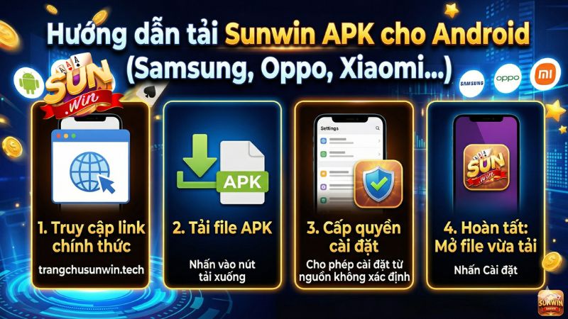 Hướng dẫn tải Sunwin APK cho Android (Samsung, Oppo, Xiaomi...)