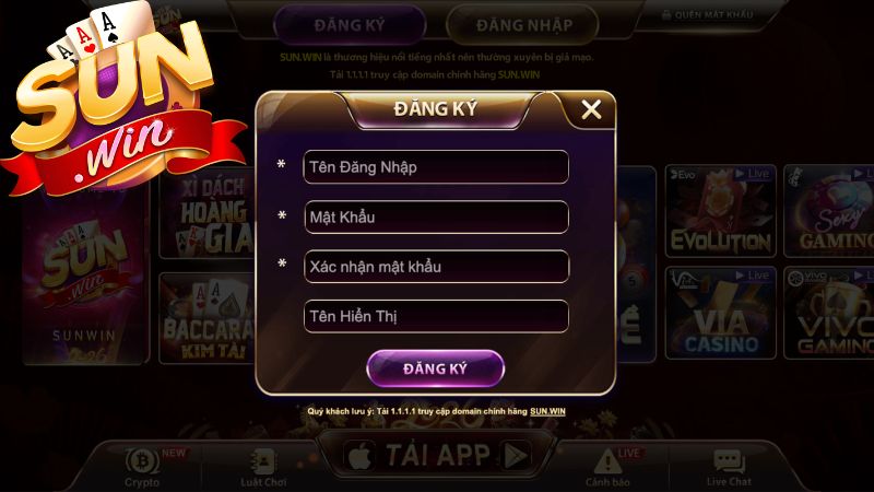 3 Bước đăng ký Sunwin nhanh nhất cho tân thủ