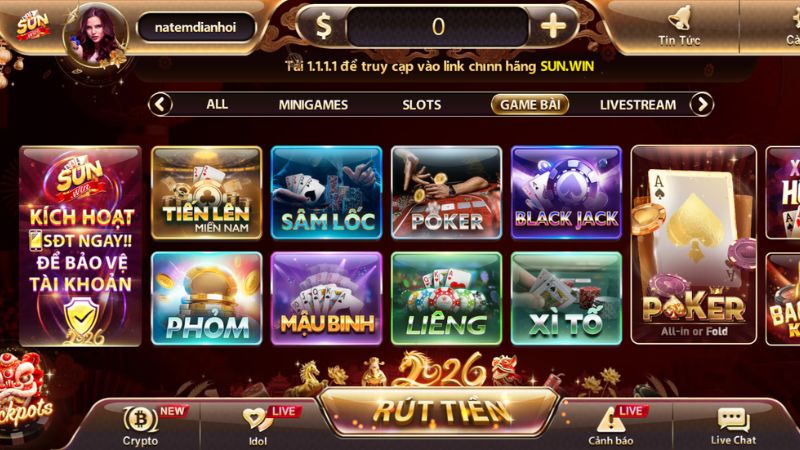 Điểm danh các tựa game bài "hái ra tiền" tại Sunwin