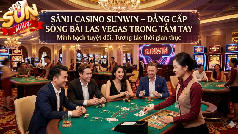Sảnh Casino Sunwin – Đẳng Cấp Sòng Bài Las Vegas Trong Tầm Tay