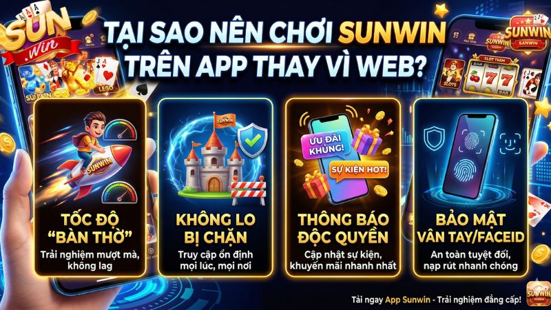 Tại sao nên chơi Sunwin trên App thay vì Web?